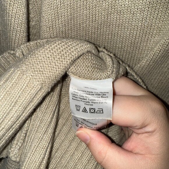 Eddie Bauer Tan Quarter-Zip Sweater XL - Picture 5 of 5